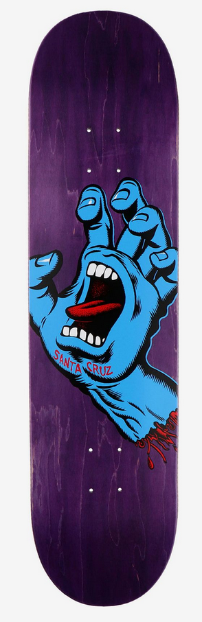 Santa Cruz Screaming Hand Skateboard Deck 8.375