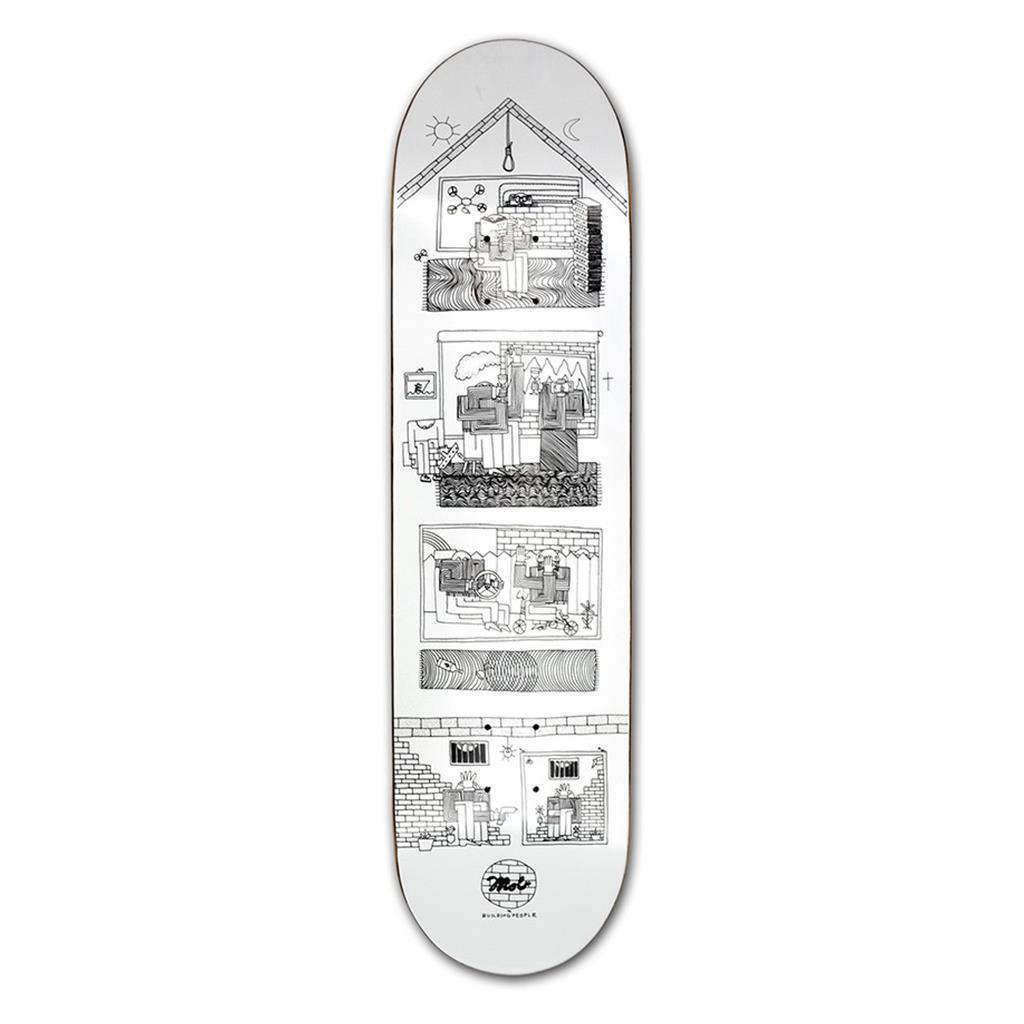 MOB Skateboards Building People Deck - 8.125 blanc x noir