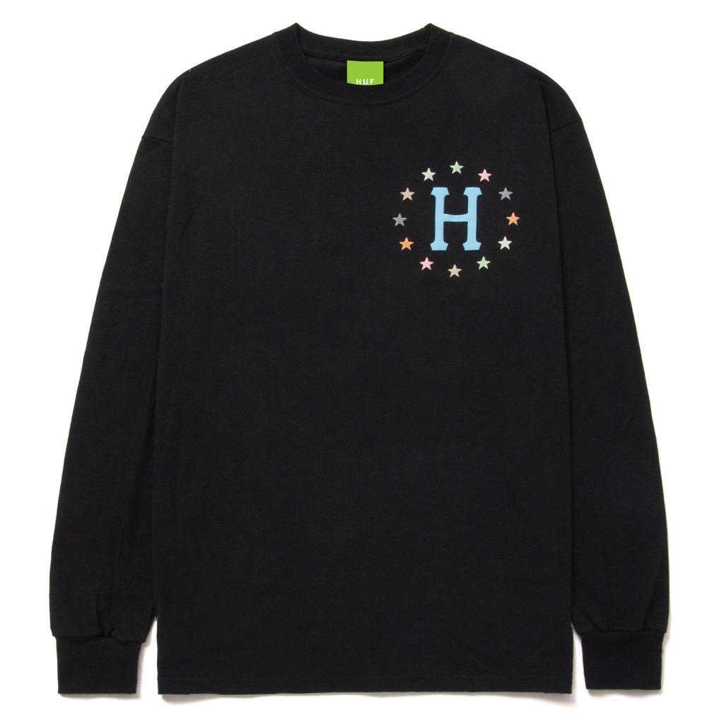 HUF Puff Galaxies Longsleeve - black