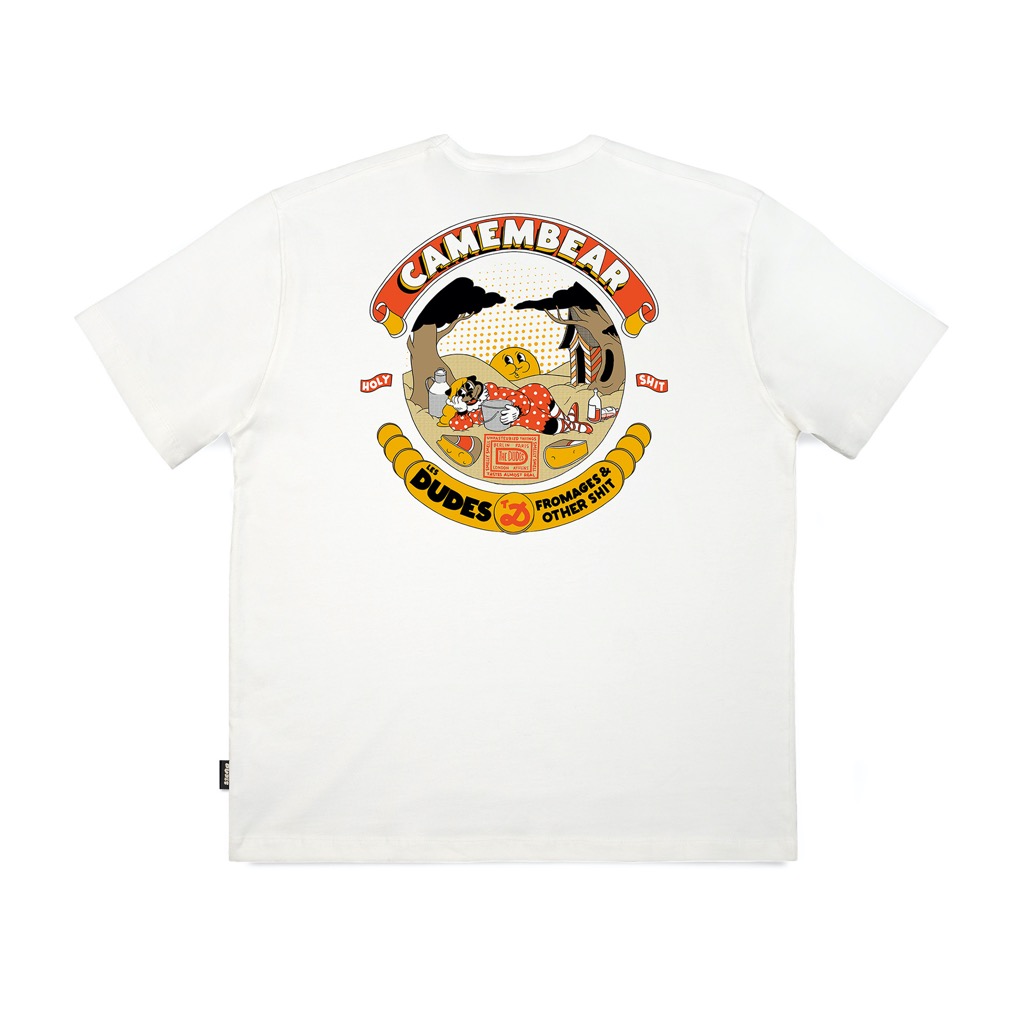 The Dudes - T-shirt Camembear - blanc cassé