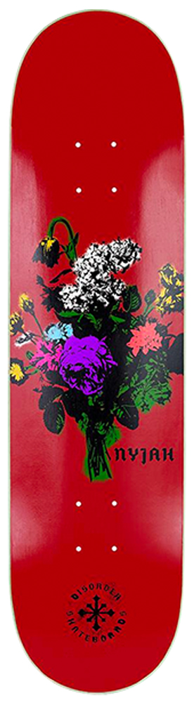 Disorder Skateboard Deck Huston Floral Stencil 8,5