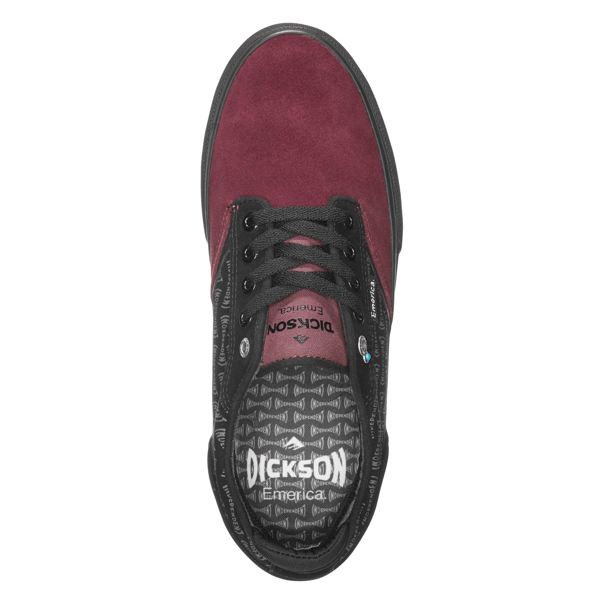 EMERICA Shoe DICKSON X INDEPENDENT red/bla, red/black 7½