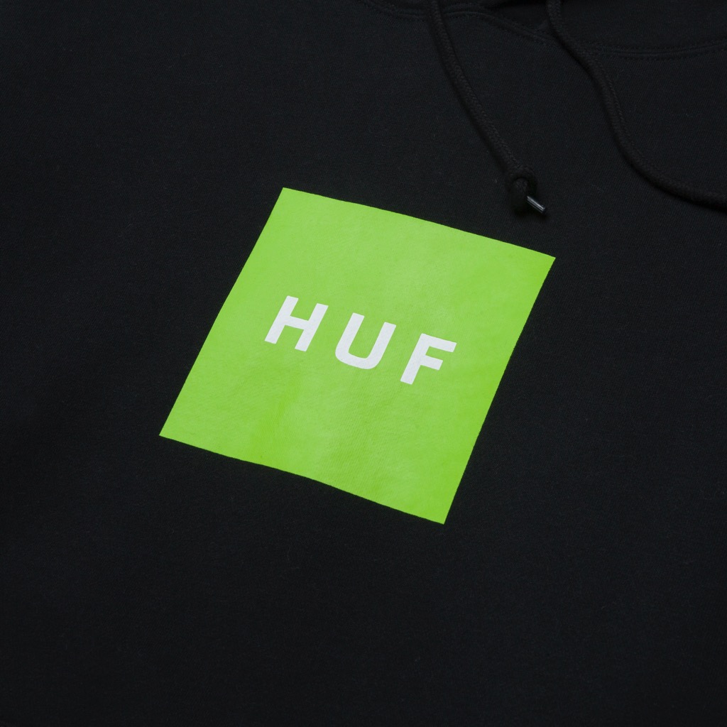 HUF Essentials Box Logo Hoodie - black XXL