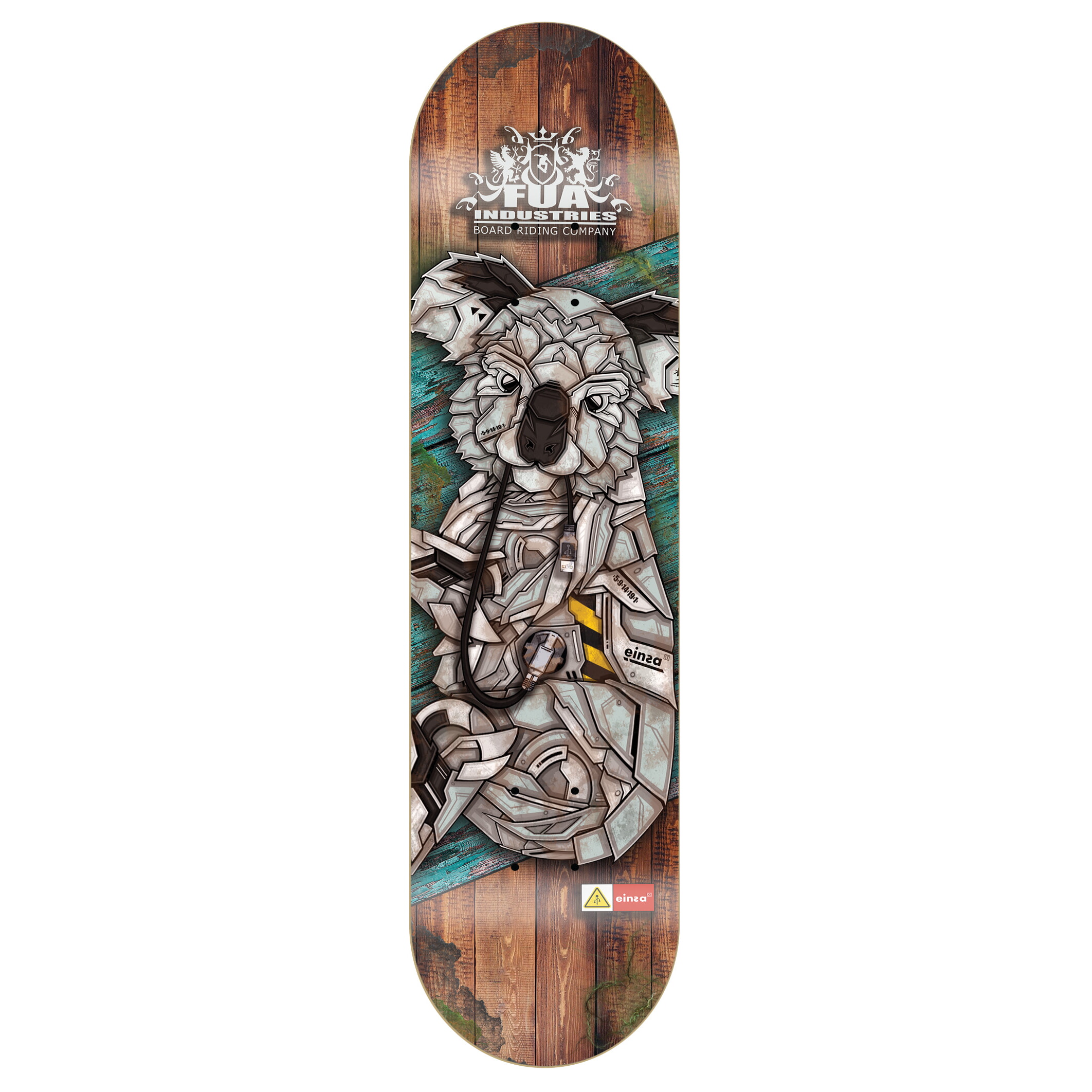 FUA x einsA Koala Skateboard Deck 8.12