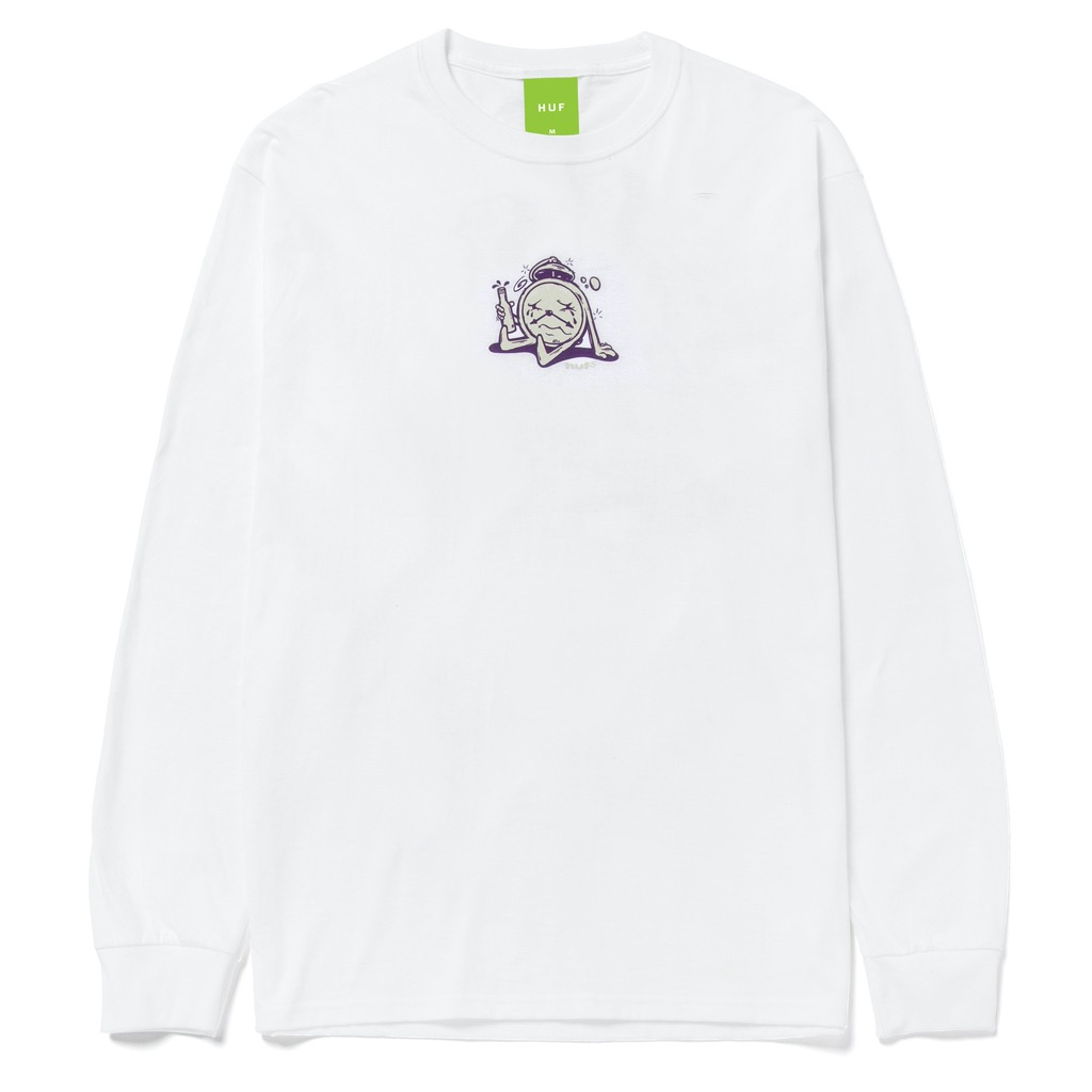 HUF Wasted Time Longsleeve - white