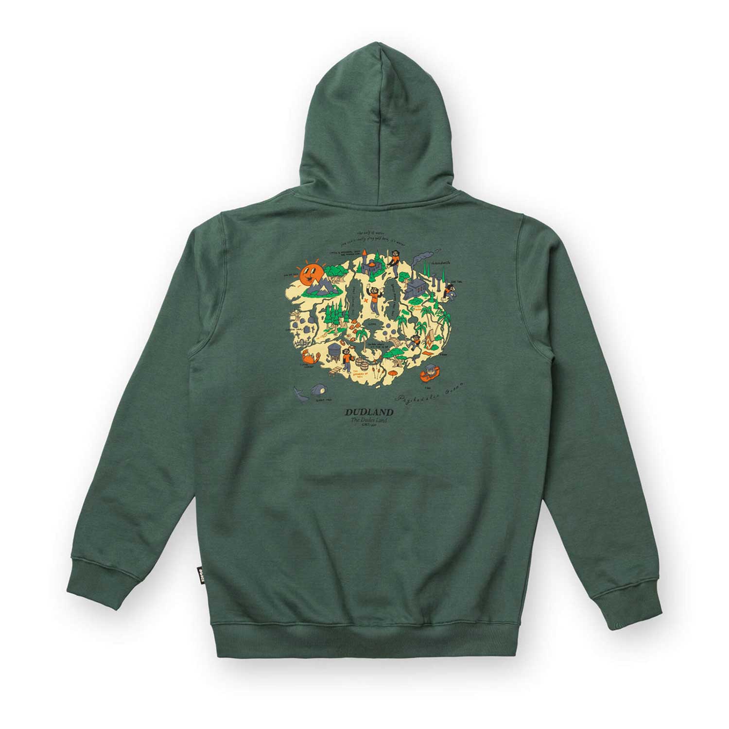 The Dudes Dudland Hoody - bottle green XXXL