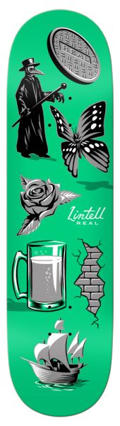 Real Skateboard Deck Lintell Revealing 8,28