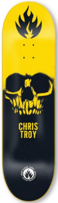 Black-Label Troy Skull Skateboard Deck 8.50