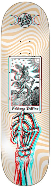 Santa Cruz Delfino Tarot Anaglyph Skateboard Deck 8.25