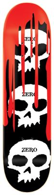 Zero Skateboard Deck Team 3-Skull Blood Black 8,00 R7 8.00