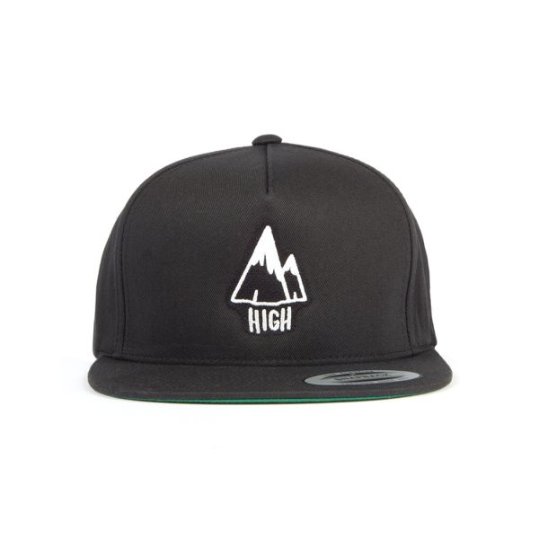 The Dudes High Structured 5 Panel Cap - black