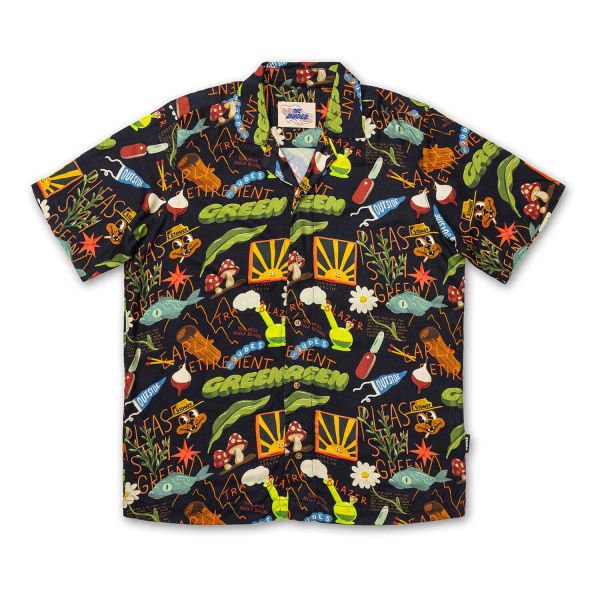 The Dudes Treasure Trail Black Hawaiian Shirt - Multicolor