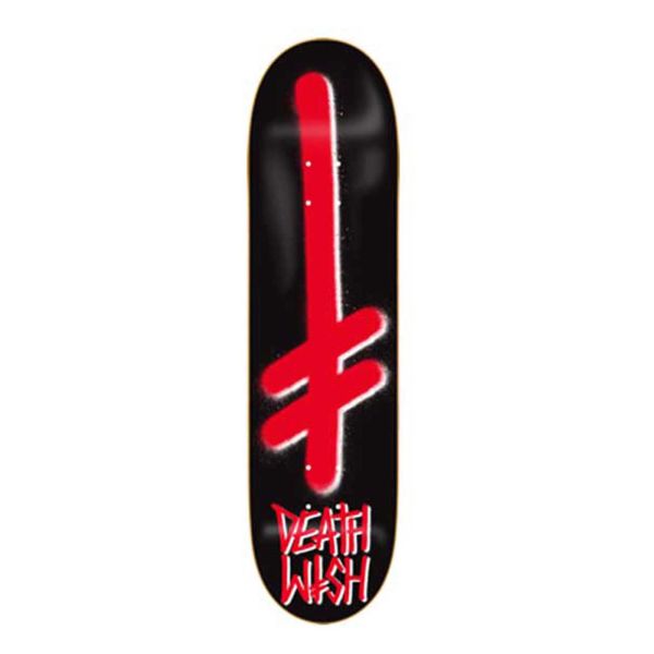 DEATHWISH Deck GANG LOGO BLK/RED 8.6