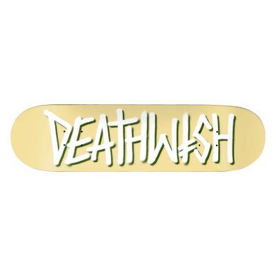 DEATHWISH Deck DEATHSPRAY PALE YLW 8.0