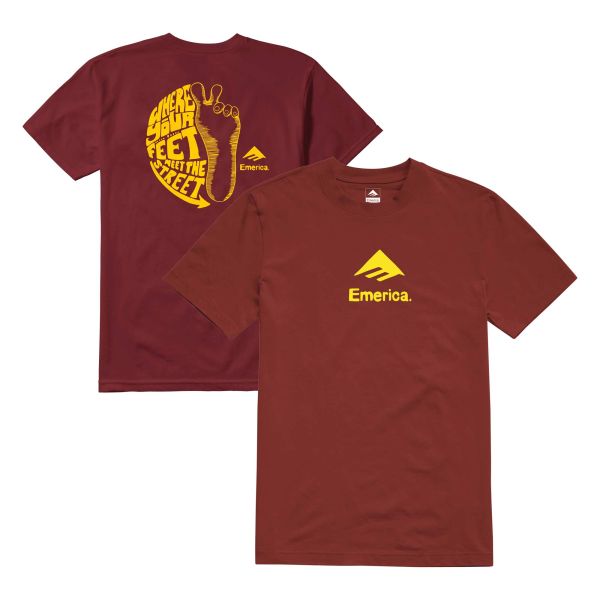 EMERICA T-Shirt PAVEMENT burgundy