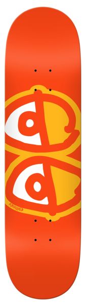 Krooked Skateboard Deck Team Eyes (Orange) 8,25 8.25