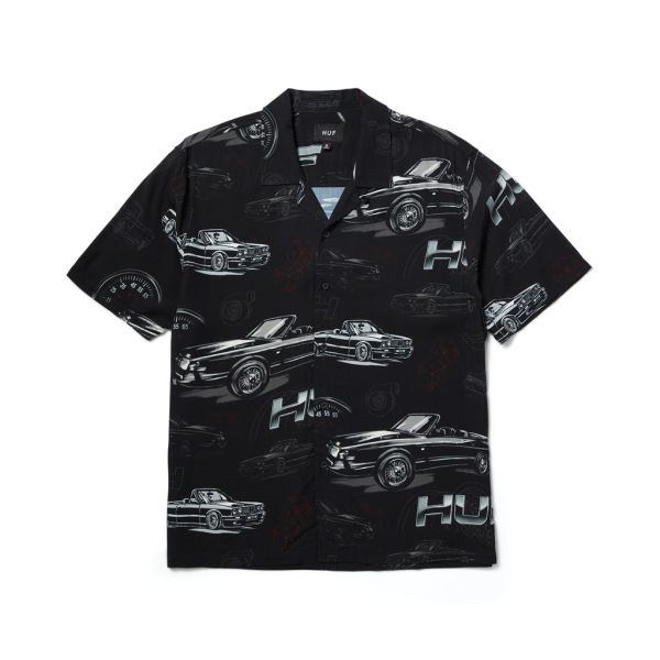 HUF Drop Top Resort Hemden - black