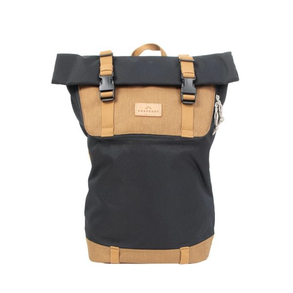 Doughnut Christopher Euro Rucksack Rolltop Rucksack - black x khaki