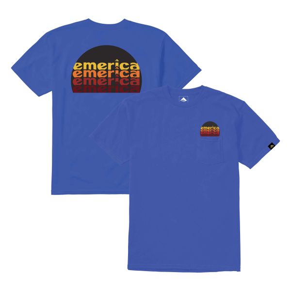 EMERICA T-Shirt HIGH NOON POCKET royal