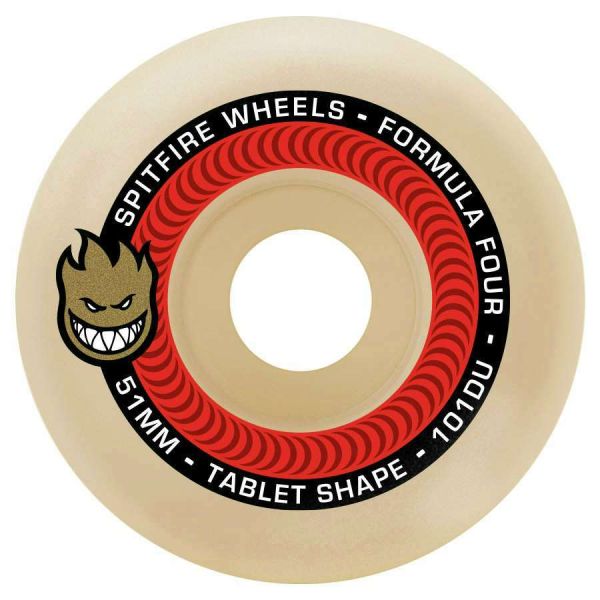 Spitifre Skateboard Wheels F4 Tablets Natural 101a 52mm