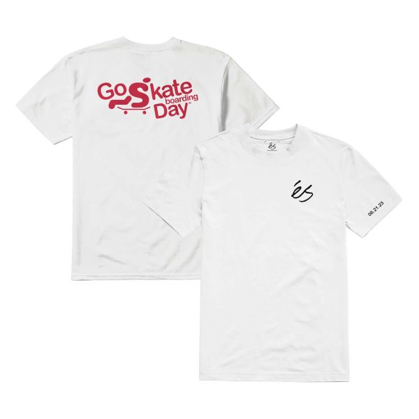 eS SKB T-Shirt GO SKATE white